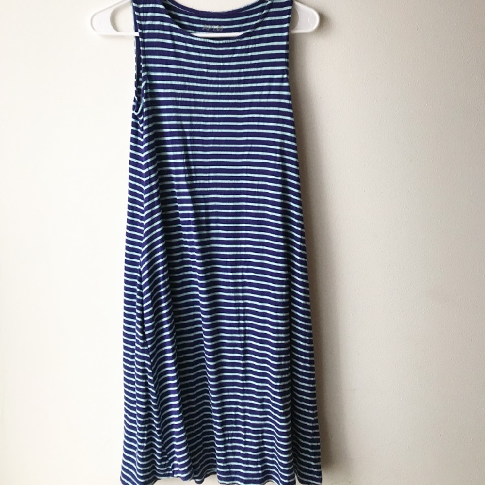 Striped casual dress with pockets